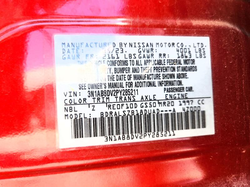 Продажа на аукционе авто 2023 Nissan Sentra, vin: 3N1AB8DV2PY285211, номер лота: 53295896
