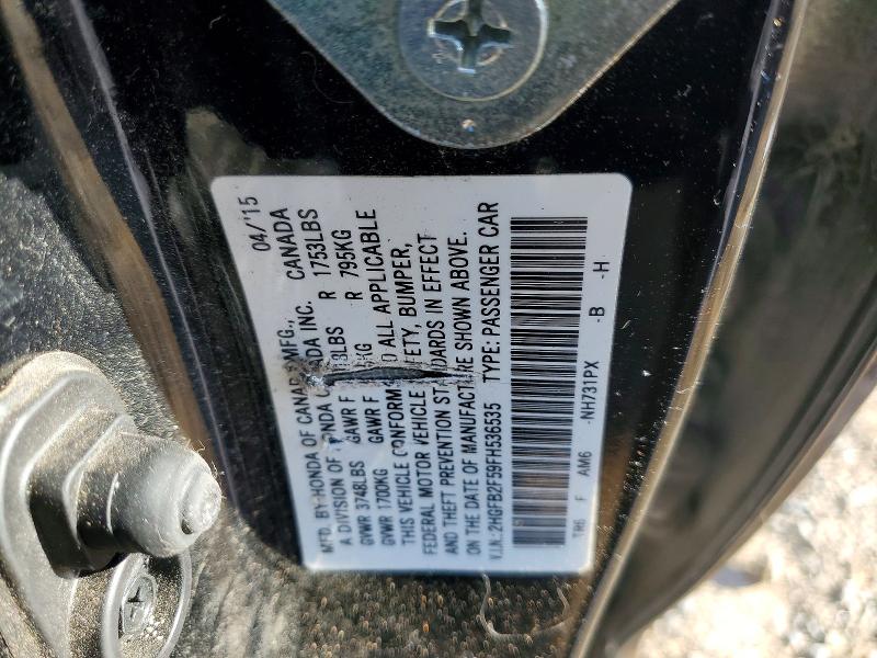 Aukcja sprzedaży 2015 Honda Civic, vin: 2HGFB2F59FH536535, numer aukcji: 52957236