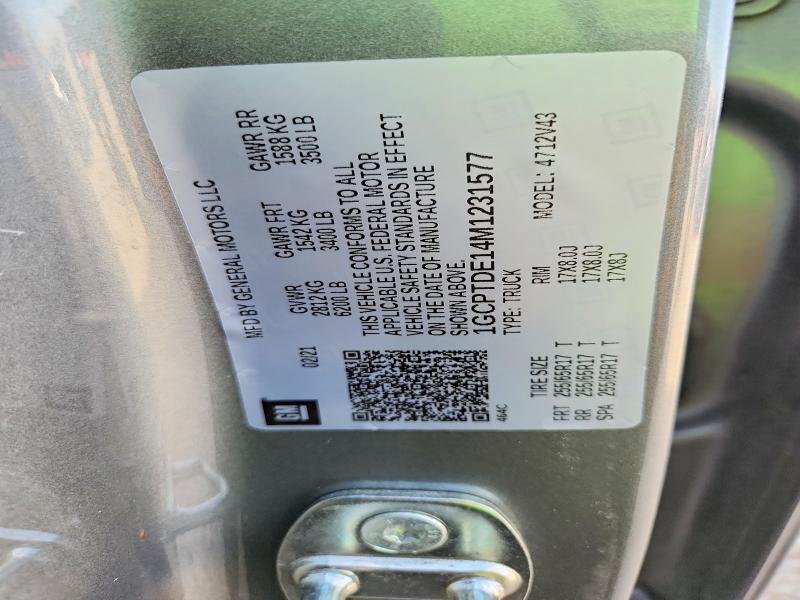 Aukcja sprzedaży 2021 Chevrolet Colorado, vin: 1GCPTDE14M1231577, numer aukcji: 52889876