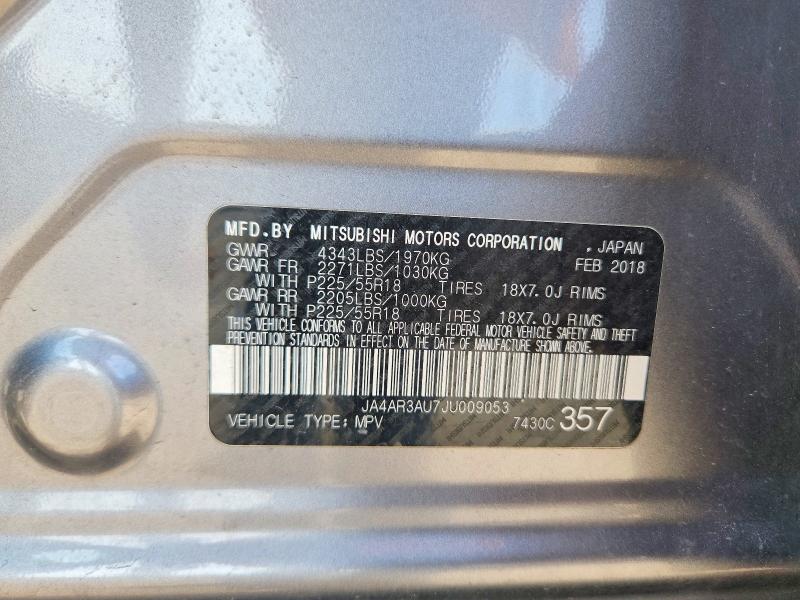 Продаж на аукціоні авто 2018 Mitsubishi Outlander Sport, vin: JA4AR3AU7JU009053, номер лоту: 53719296