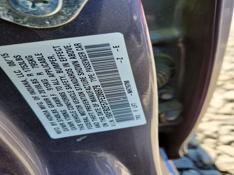 53480416 :رقم المزاد ، 19XFB2F57FE286979 vin ، 2015 Honda Civic مزاد بيع