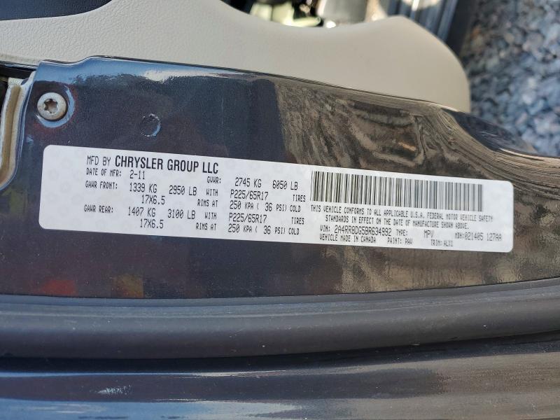 Продаж на аукціоні авто 2011 Chrysler Town & Country, vin: 2A4RR8DG5BR634992, номер лоту: 52564716