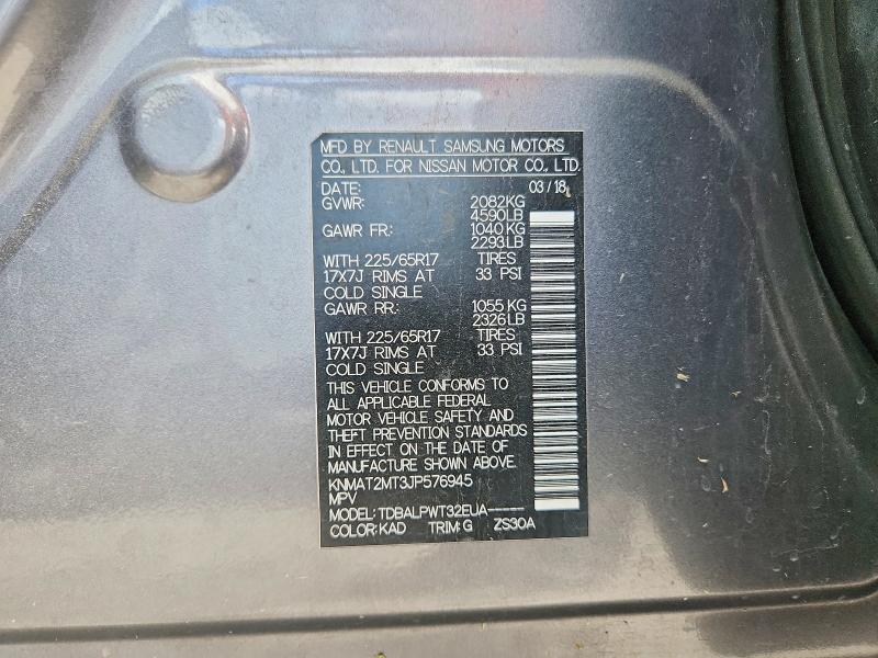 Продаж на аукціоні авто 2018 Nissan Rogue, vin: KNMAT2MT3JP576945, номер лоту: 55013546