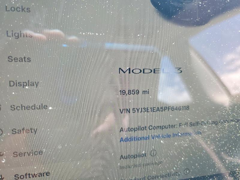 54911356 :رقم المزاد ، 5YJ3E1EA5PF646118 vin ، 2023 Tesla Model 3 مزاد بيع