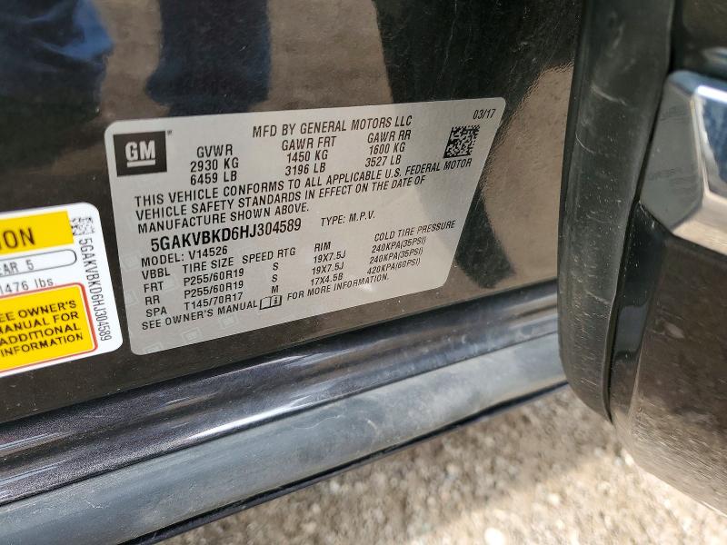 Aukcja sprzedaży 2017 Buick Enclave, vin: 5GAKVBKD6HJ304589, numer aukcji: 51870286