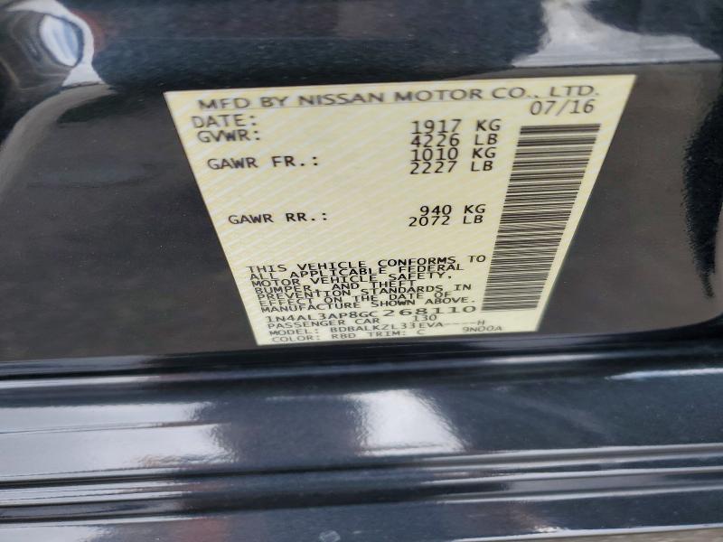 54893726 :رقم المزاد ، 1N4AL3AP8GC268110 vin ، 2016 Nissan Altima مزاد بيع