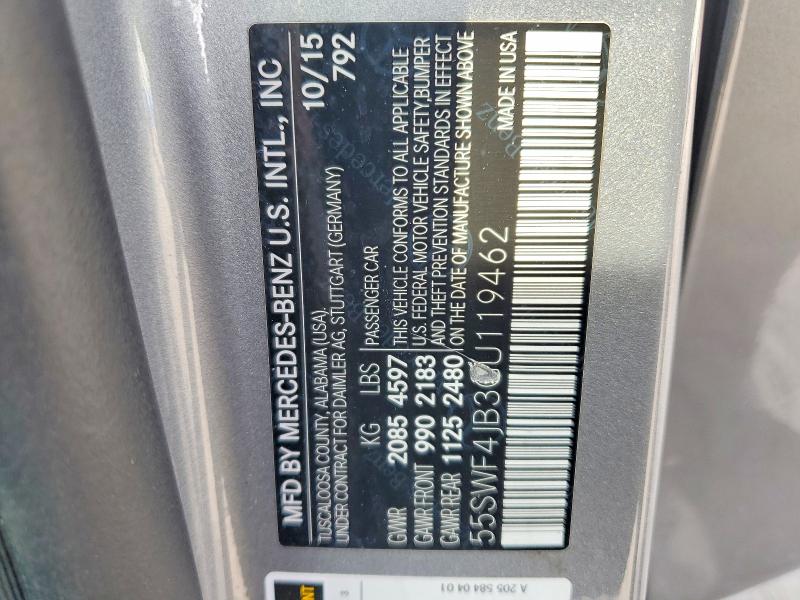 Продажа на аукционе авто 2016 Mercedes-benz C, vin: 55SWF4JB3GU119462, номер лота: 52751466