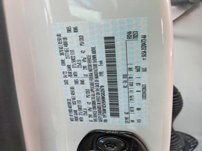 Aukcja sprzedaży 2022 Ford F150, vin: 1FT6W1EV5NWG02979, numer aukcji: 53818156