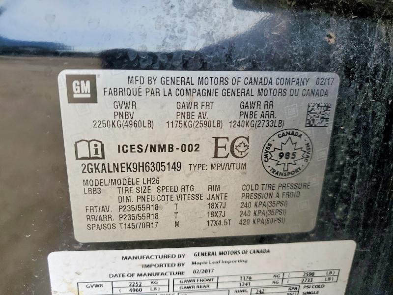 Продаж на аукціоні авто 2017 Gmc Terrain, vin: 2GKALNEK9H6305149, номер лоту: 53316846