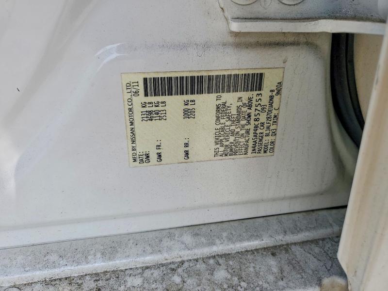 2011 Nissan Maxima მანქანა იყიდება აუქციონზე, vin: 1N4AA5AP4BC857553, აუქციონის ნომერი: 54464436
