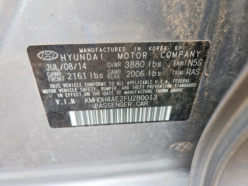 Aukcja sprzedaży 2015 Hyundai Elantra, vin: KMHDH4AE2FU280013, numer aukcji: 52045486