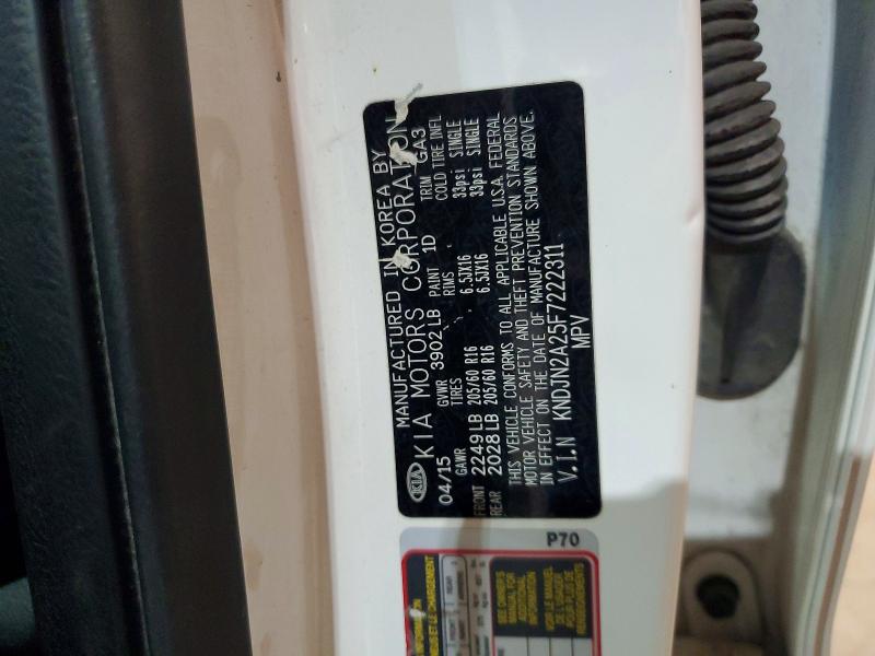 52304016 :رقم المزاد ، KNDJN2A25F7222311 vin ، 2015 Kia Soul مزاد بيع