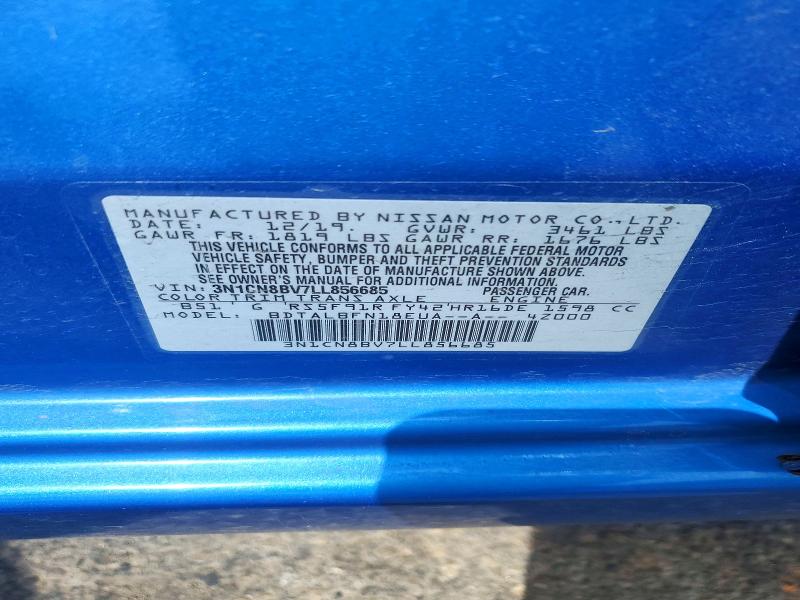 Продажа на аукционе авто 2020 Nissan Versa, vin: 3N1CN8BV7LL856685, номер лота: 53478236