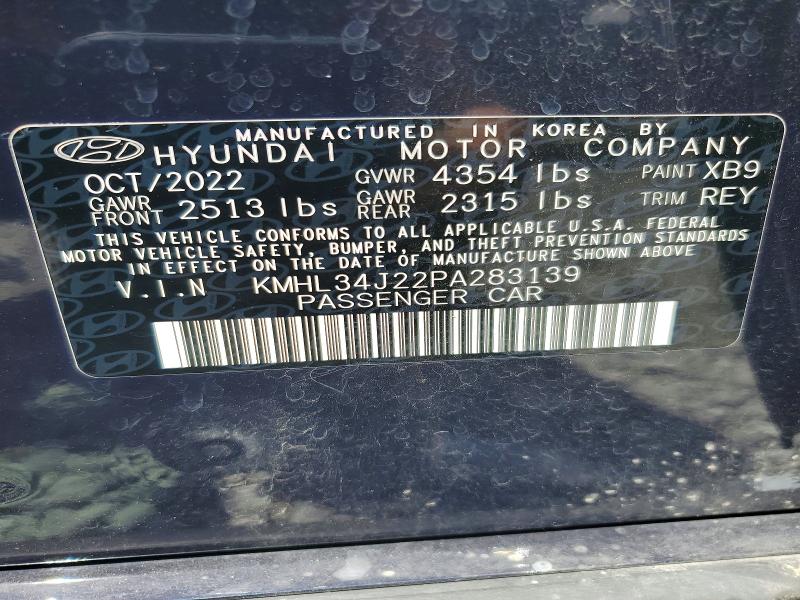 Продаж на аукціоні авто 2023 Hyundai Sonata, vin: KMHL34J22PA283139, номер лоту: 55306056