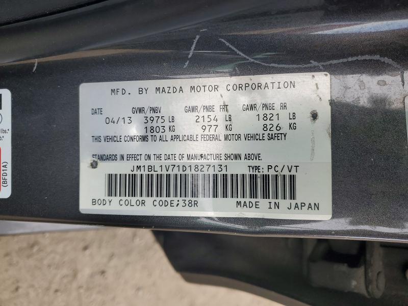 52612186 :رقم المزاد ، JM1BL1V71D1827131 vin ، 2013 Mazda 3 مزاد بيع