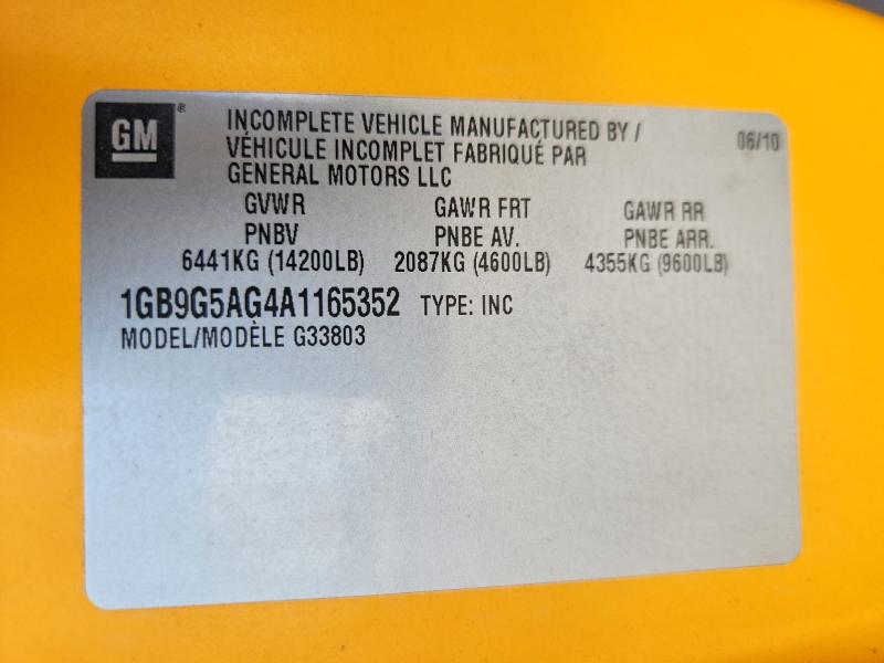 Auction sale of the 2010 Chevrolet Express Cutaway, vin: 1GB9G5AG4A1165352, lot number: 55312716