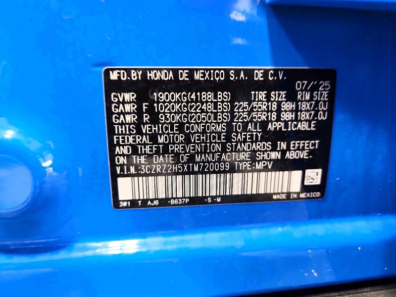 Aukcja sprzedaży 2026 Honda Hr-v, vin: 3CZRZ2H5XTM720099, numer aukcji: 53926746