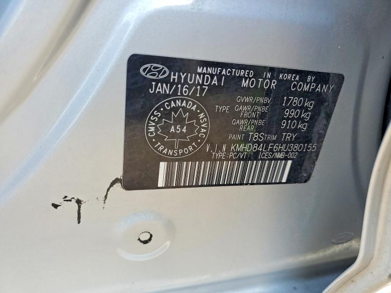Продажа на аукционе авто 2017 Hyundai Elantra, vin: KMHD84LF6HU380155, номер лота: 55136656