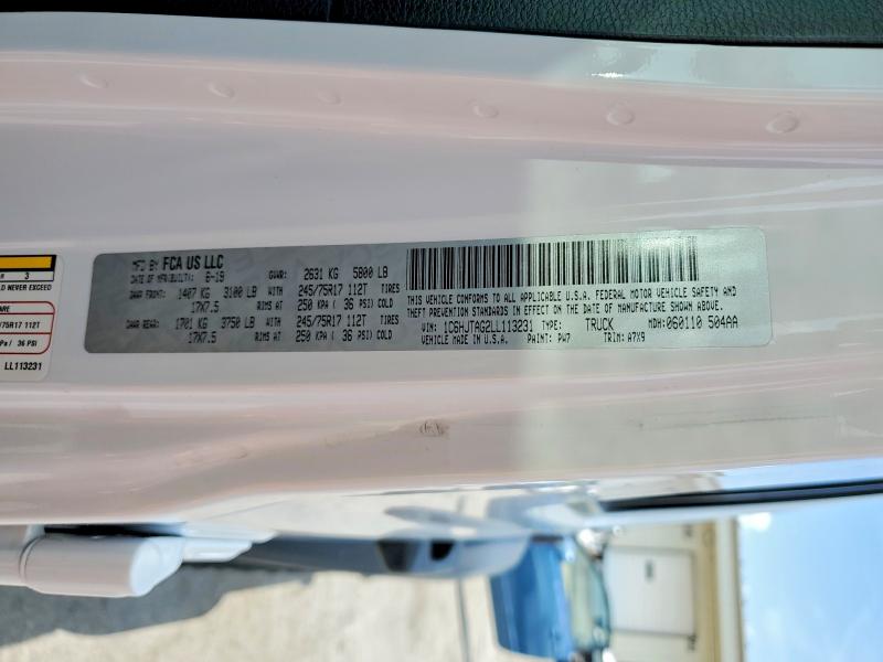2020 Jeep Gladiator მანქანა იყიდება აუქციონზე, vin: 1C6HJTAG2LL113231, აუქციონის ნომერი: 53513366