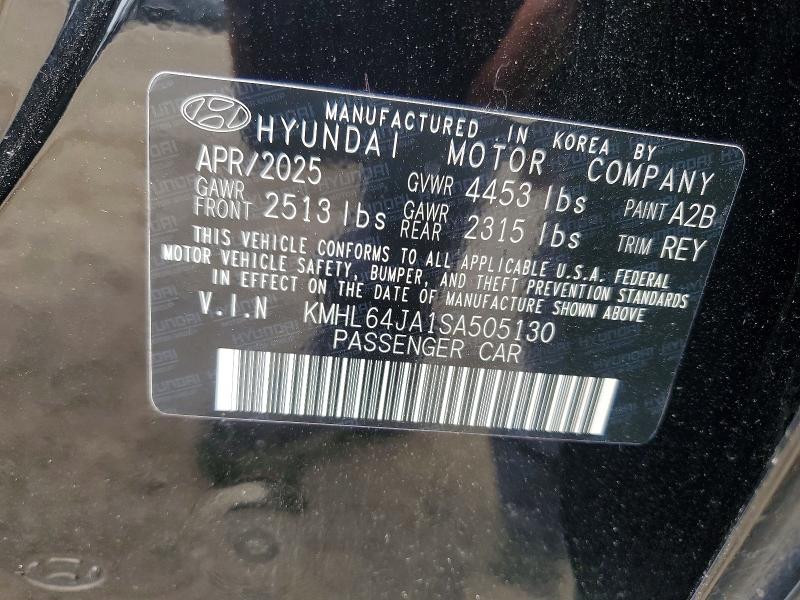 2025 Hyundai Sonata მანქანა იყიდება აუქციონზე, vin: KMHL64JA1SA505130, აუქციონის ნომერი: 52806626