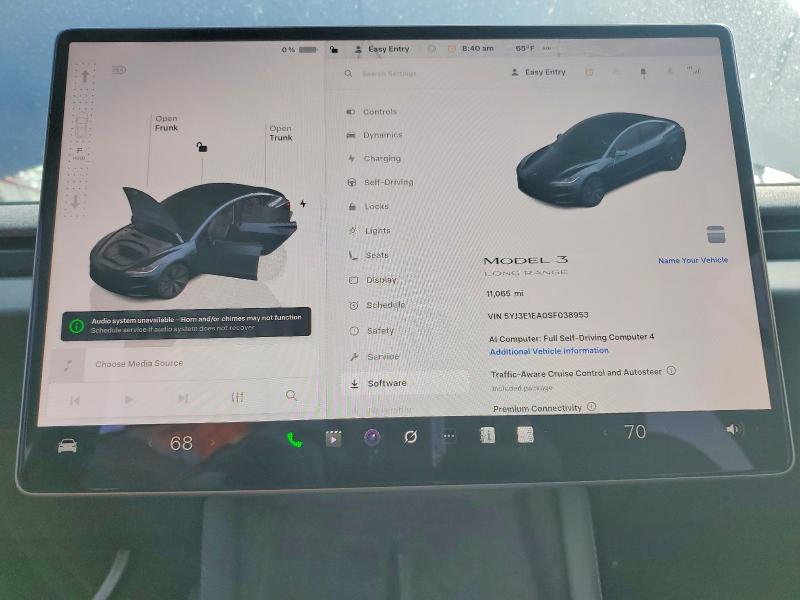 Продажа на аукционе авто 2025 Tesla Model 3, vin: 5YJ3E1EA0SF038953, номер лота: 52431786