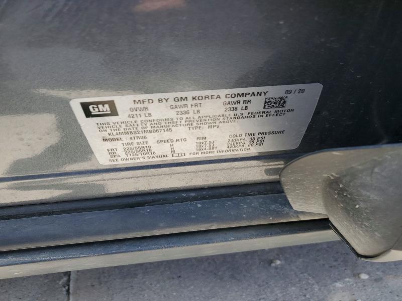 Aukcja sprzedaży 2021 Buick Encore Gx, vin: KL4MMBS21MB067145, numer aukcji: 55187026
