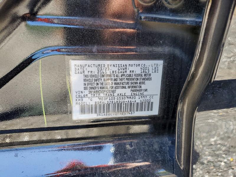 2023 Nissan Sentra მანქანა იყიდება აუქციონზე, vin: 3N1AB8CV0PY257487, აუქციონის ნომერი: 52387756