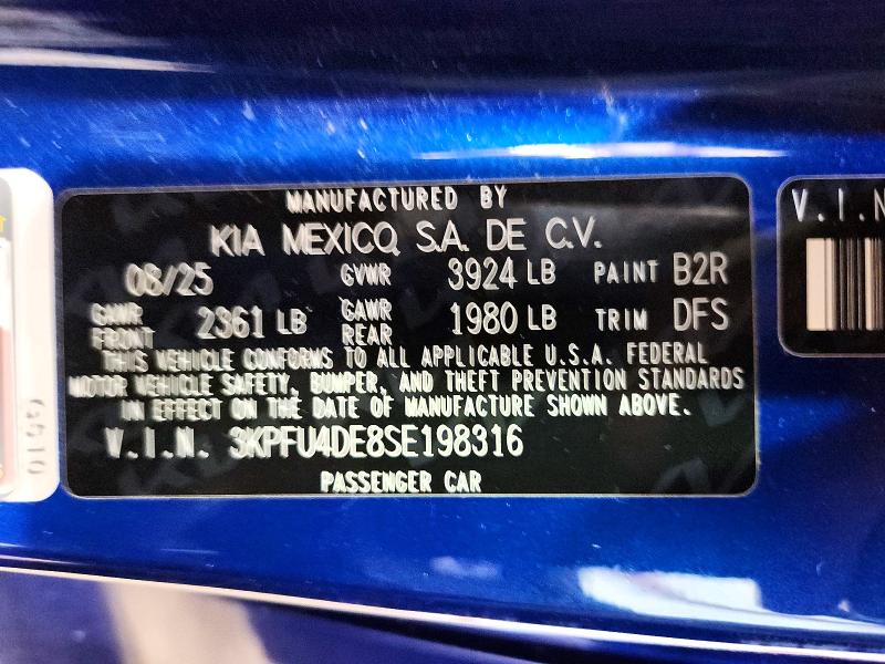Продажа на аукционе авто 2025 Kia K4, vin: 3KPFU4DE8SE198316, номер лота: 55243486