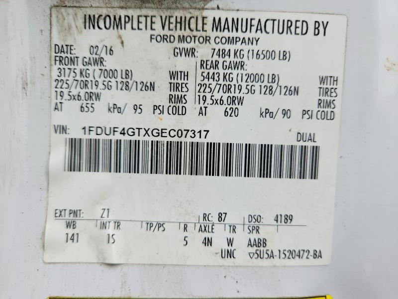 Продажа на аукционе авто 2016 Ford F450, vin: 1FDUF4GTXGEC07317, номер лота: 53063526