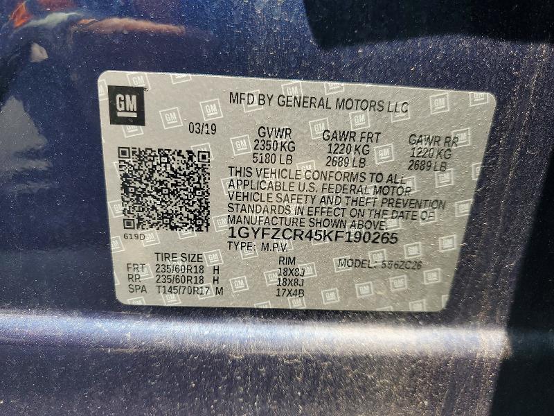 Продаж на аукціоні авто 2019 Cadillac Xt4, vin: 1GYFZCR45KF190265, номер лоту: 53927286