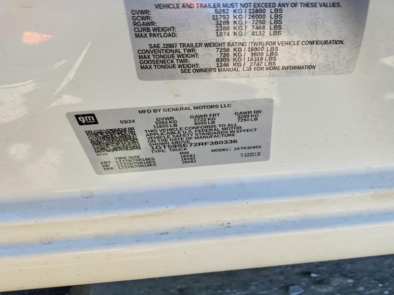 Продажа на аукционе авто 2024 Gmc Sierra3500, vin: 1GT59SE72RF380336, номер лота: 51672126
