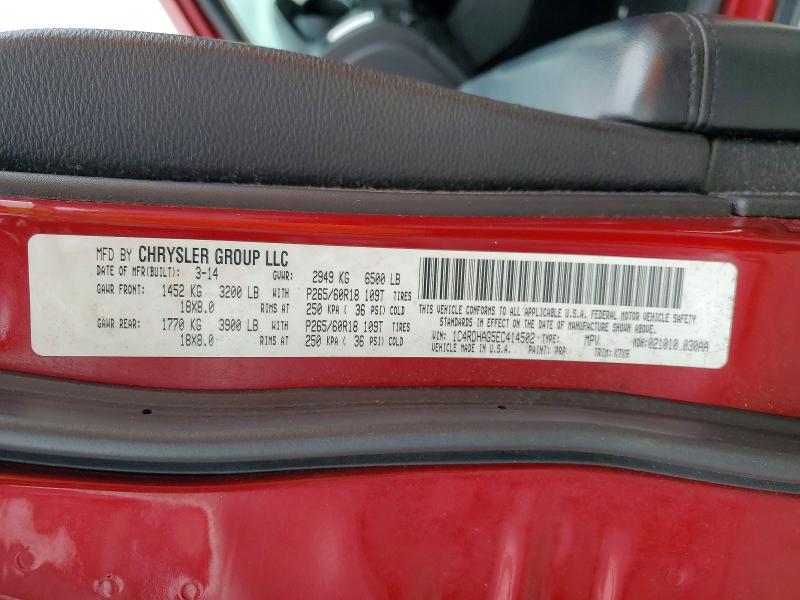 Продаж на аукціоні авто 2014 Dodge Durango, vin: 1C4RDHAG5EC414502, номер лоту: 54438826