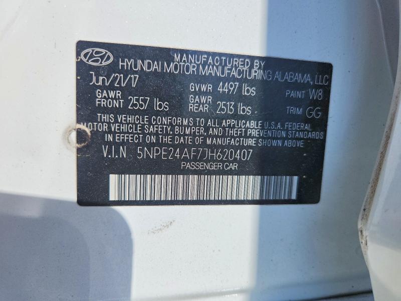 53903166 :رقم المزاد ، 5NPE24AF7JH620407 vin ، 2018 Hyundai Sonata مزاد بيع