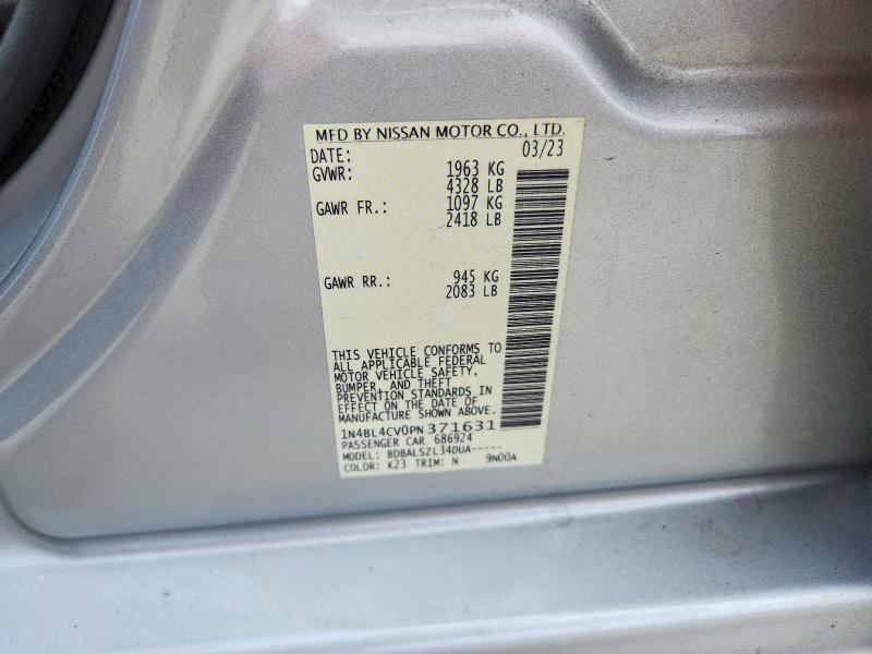 Продаж на аукціоні авто 2023 Nissan Altima, vin: 1N4BL4CV0PN371631, номер лоту: 52524736