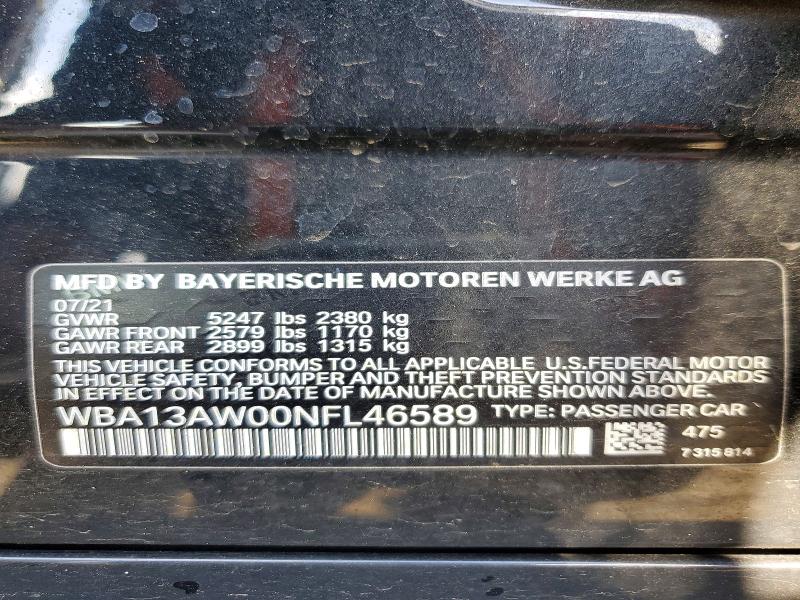 Продажа на аукционе авто 2022 Bmw M440xi, vin: WBA13AW00NFL46589, номер лота: 53568996