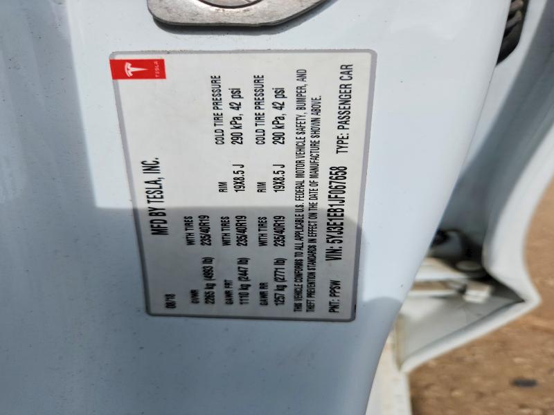 Продажа на аукционе авто 2018 Tesla Model 3, vin: 5YJ3E1EB1JF067658, номер лота: 53887976