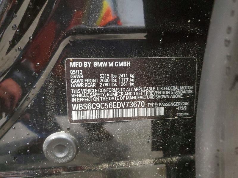 Aukcja sprzedaży 2014 Bmw M6, vin: WBS6C9C56EDV73670, numer aukcji: 52728786