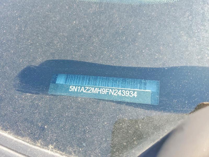 53955856 :رقم المزاد ، 5N1AZ2MH9FN243934 vin ، 2015 Nissan Murano مزاد بيع