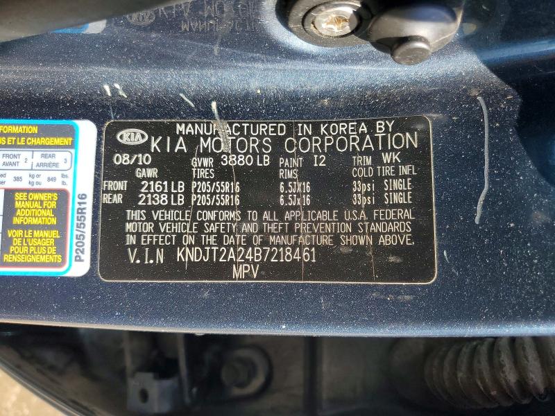 53062976 :رقم المزاد ، KNDJT2A24B7218461 vin ، 2011 Kia Soul مزاد بيع
