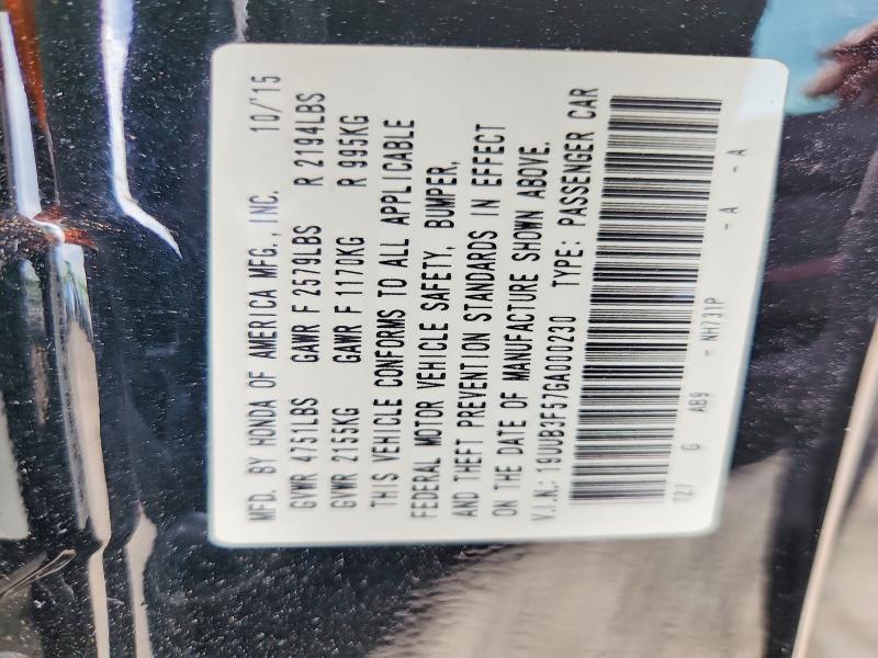 Aukcja sprzedaży 2016 Acura Tlx, vin: 19UUB3F57GA000230, numer aukcji: 54500416