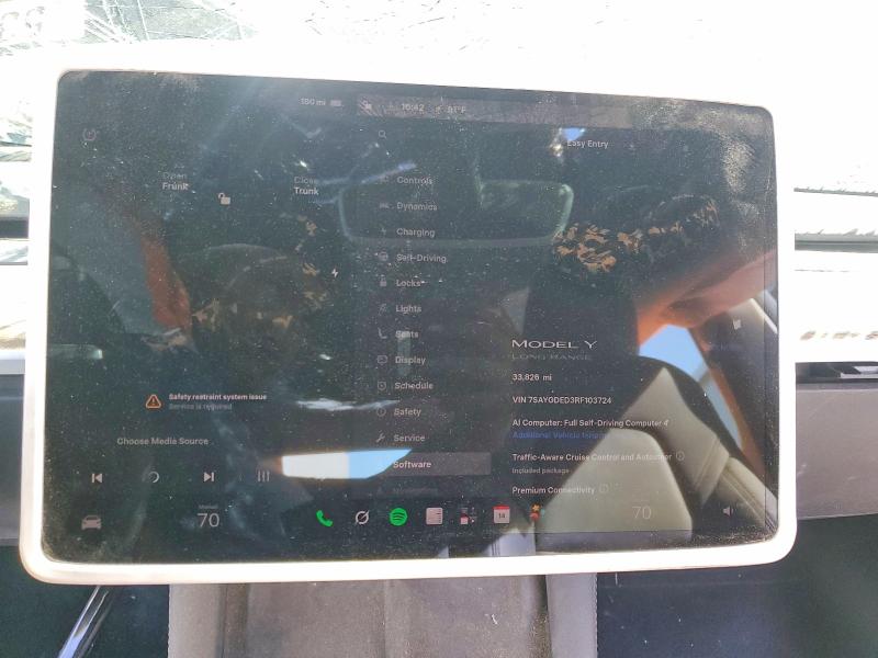 53656876 :رقم المزاد ، 7SAYGDED3RF103724 vin ، 2024 Tesla Model  Y مزاد بيع