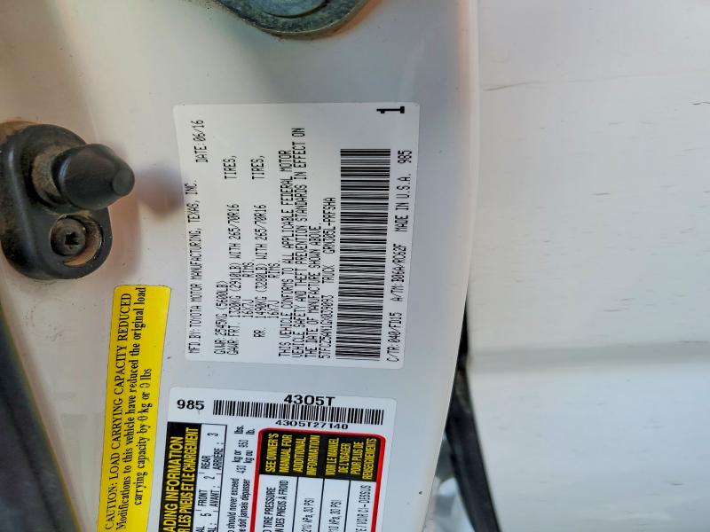 52965056 :رقم المزاد ، 5TFCZ5AN1GX039093 vin ، 2016 Toyota Tacoma مزاد بيع