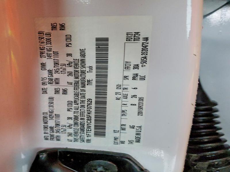 Aukcja sprzedaży 2015 Ford F150, vin: 1FTEW1C85FKF07629, numer aukcji: 52095096