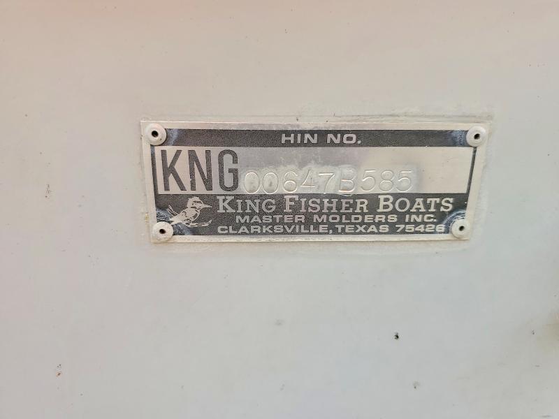 1985 Kingfisher Master Molders Boat მანქანა იყიდება აუქციონზე, vin: KNG00647B585, აუქციონის ნომერი: 53847746