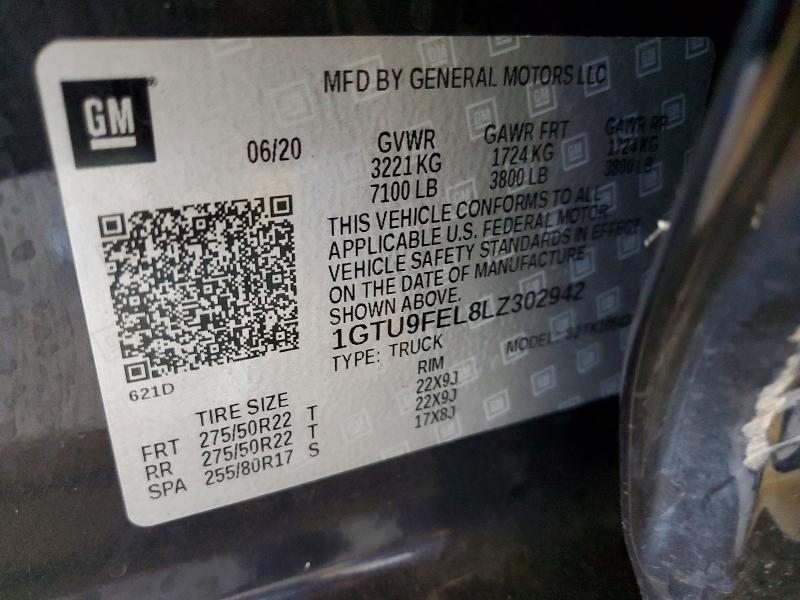Продажа на аукционе авто 2020 Gmc Sierra, vin: 1GTU9FEL8LZ302942, номер лота: 53286806