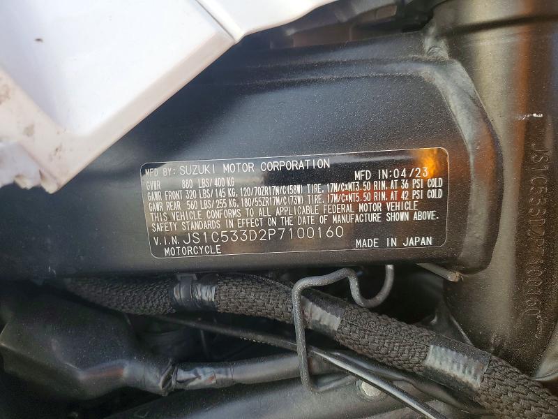 Продажа на аукционе авто 2023 Suzuki Gsx-s750, vin: JS1C533D2P7100160, номер лота: 55357176