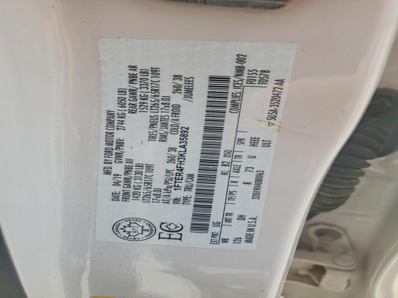 Продажа на аукционе авто 2019 Ford Ranger, vin: 1FTER4FH3KLA35892, номер лота: 54843506
