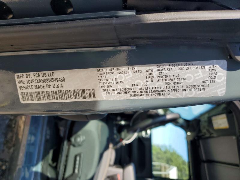 Aukcja sprzedaży 2025 Jeep Wrangler, vin: 1C4PJXAN8SW549430, numer aukcji: 53085126