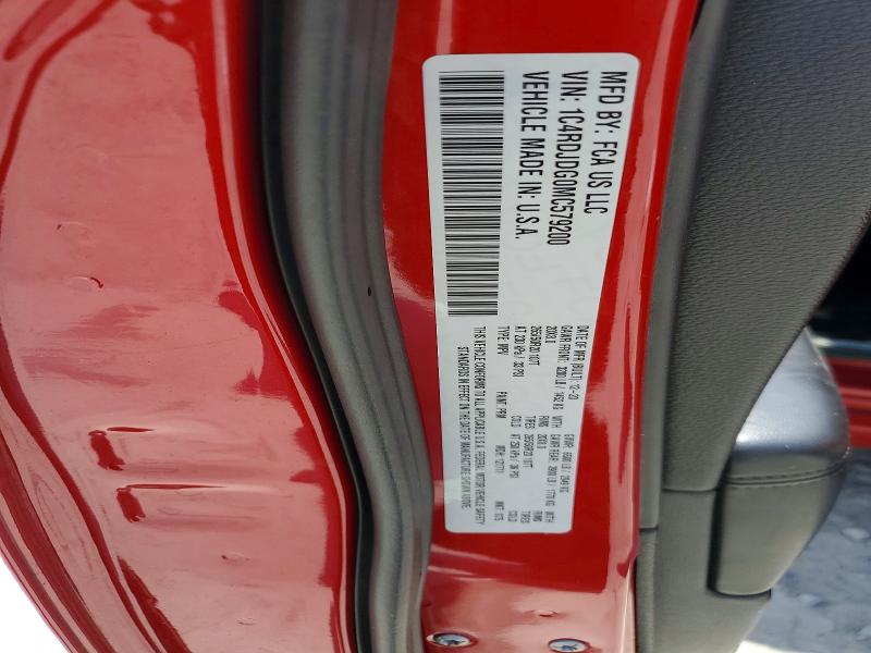 Продажа на аукционе авто 2021 Dodge Durango, vin: 1C4RDJDG0MC579200, номер лота: 54427666