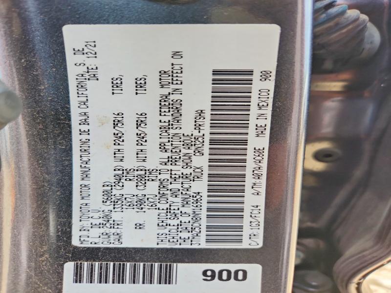 Продаж на аукціоні авто 2022 Toyota Tacoma, vin: 3TMAZ5CN8NM169654, номер лоту: 53314536